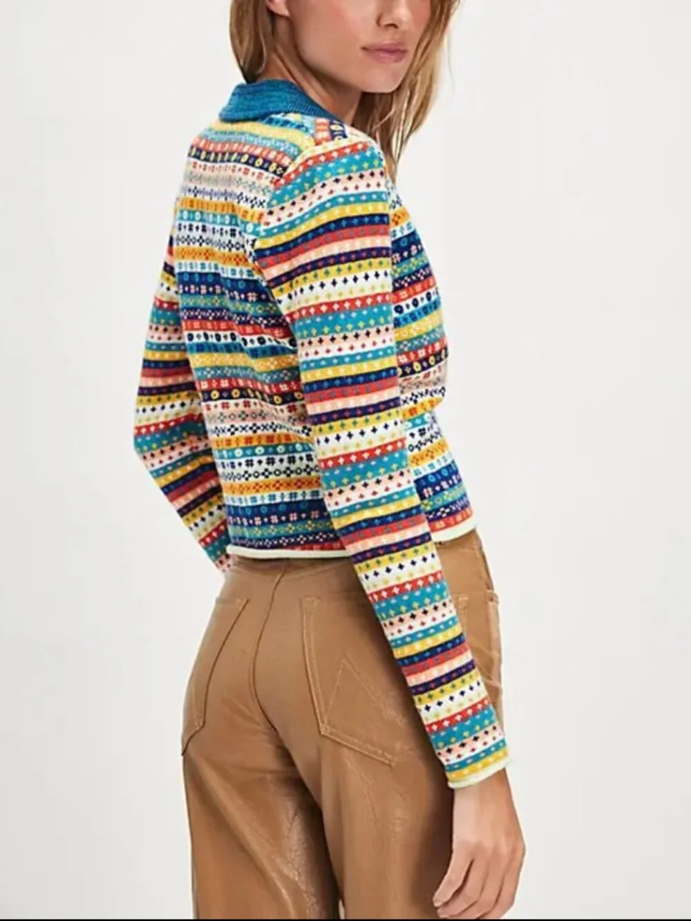 NWT Free People Oak And Pine Cardigan in Heritage Combo